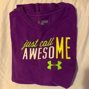 Youth Under Armor T-shirt (wore one time) YXL Purple